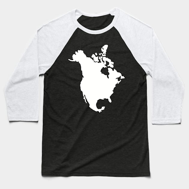 North America map Baseball T-Shirt by Designzz